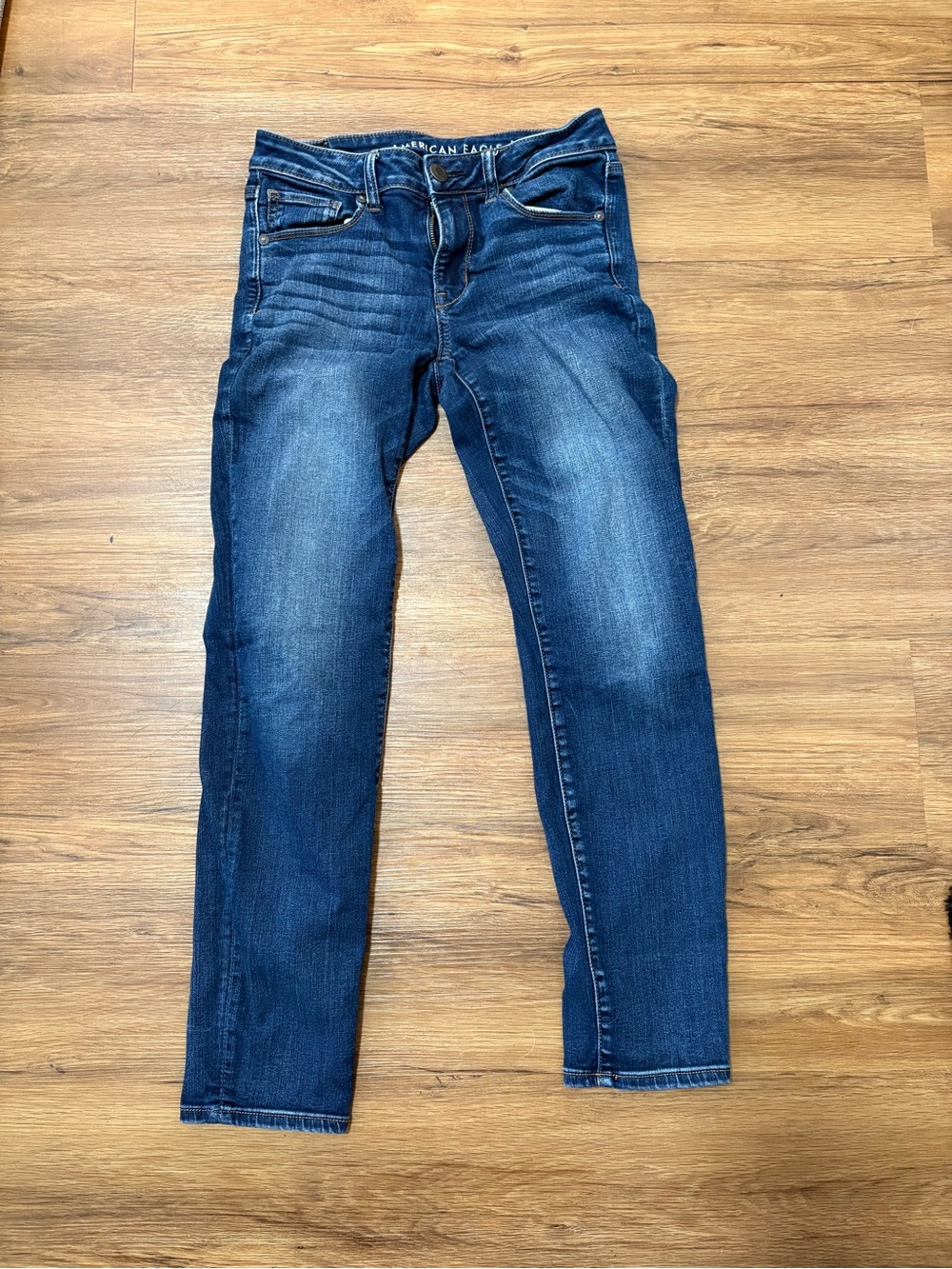 American Eagle Skinny Jeans Women’s Size 8 Regular 27” Inseam Dark Wash Stretch - Picture 2 of 9